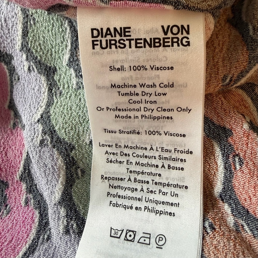 Diane Von Furstenberg Multicolor Wrap Dress — Pink, Orange, Green, Purple, Brown - Picture 4 of 6